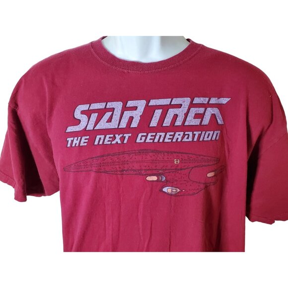 Star Trek The Next Generation Red T-Shirt Size L - Picture 2 of 11